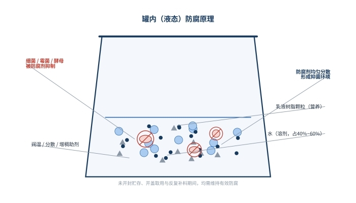 涂料还没上墙，怎么在桶里就坏了？——一文读懂乳胶漆的“罐内防腐”(图1)