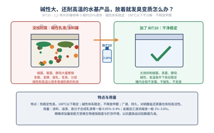 BIT20杀菌剂,1,2-苯并异噻唑啉-3-酮,碱性耐高温,不含甲醛,2634-33-5(图1)