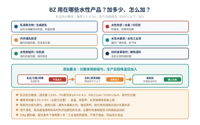 BZ湿态防腐剂 乳液聚合物乳胶漆胶黏剂 快速杀菌零VOC(图2)